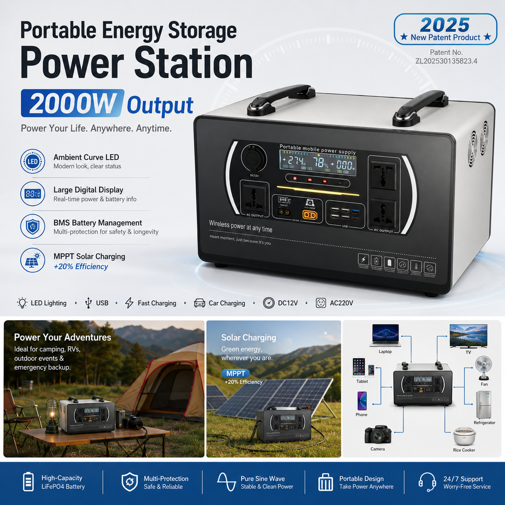 2000W energy storage mobile power station (D series 1.5-3kWh)