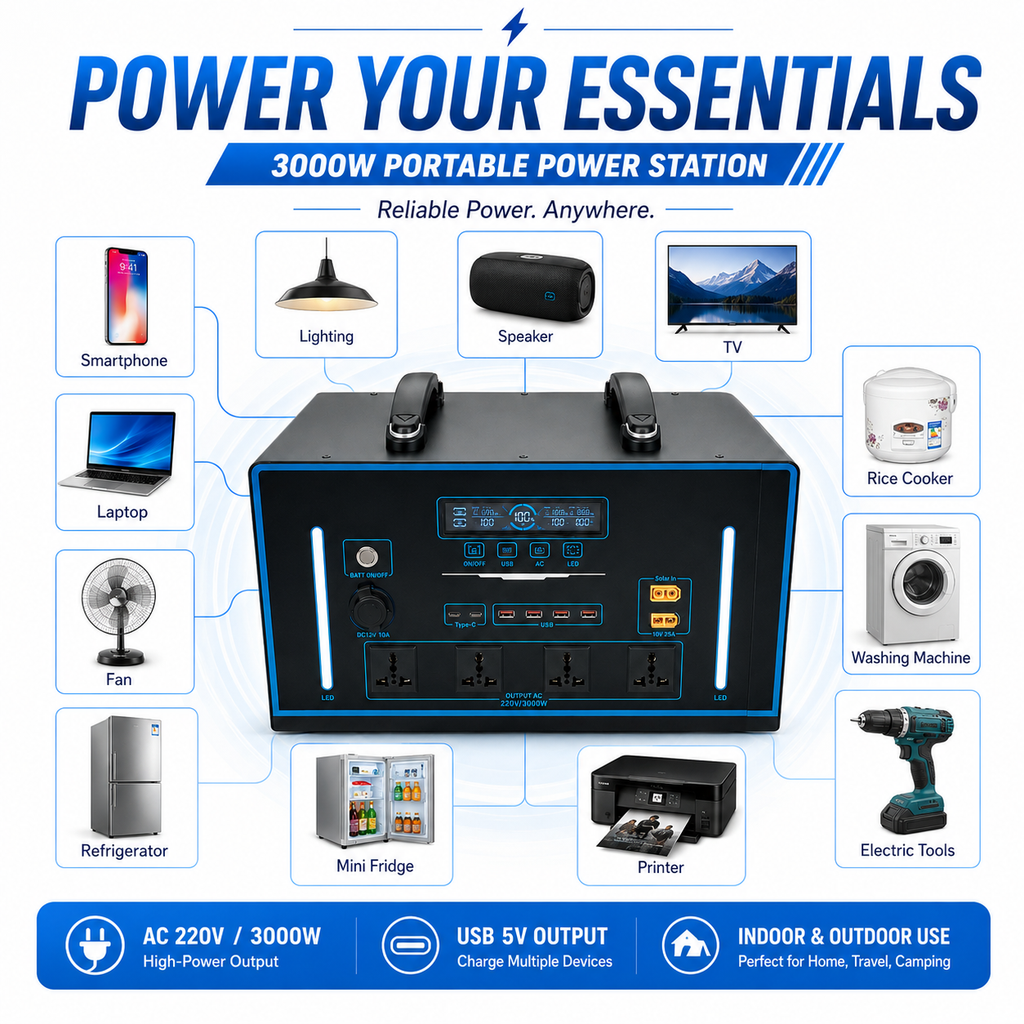 3KW Energy Storage Mobile Power Station （G-series 2048Wh-3072Wh）