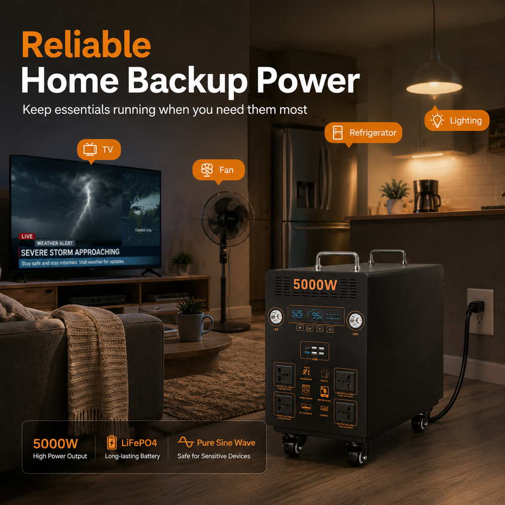 5KW Portable Power Station (B-series 4000Wh-6400Wh)