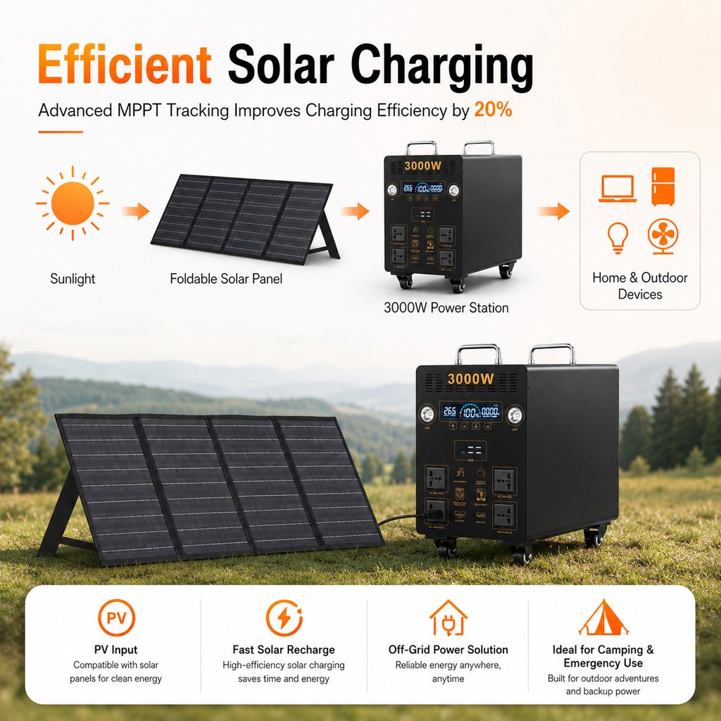 3KW Portable Power Station（B-series 2560Wh-5120Wh）