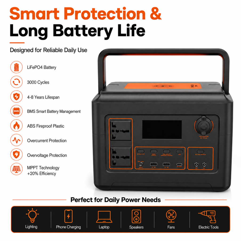 500W Portable Power Station (A series 320-800Wh)