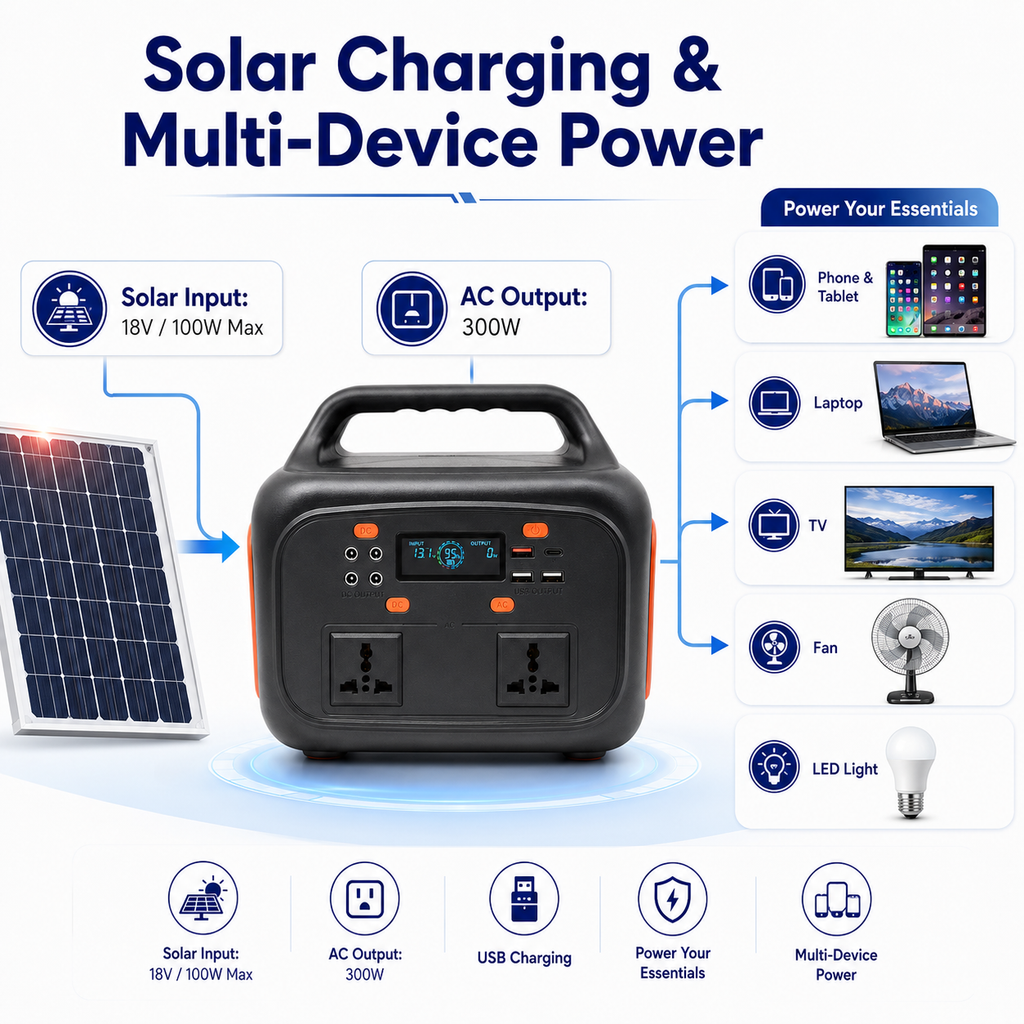 300W AI Portable Power Bank with Built-in Speaker (LY Series)