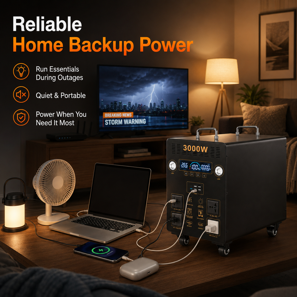 3KW Portable Power Station（B-series 2560Wh-5120Wh）