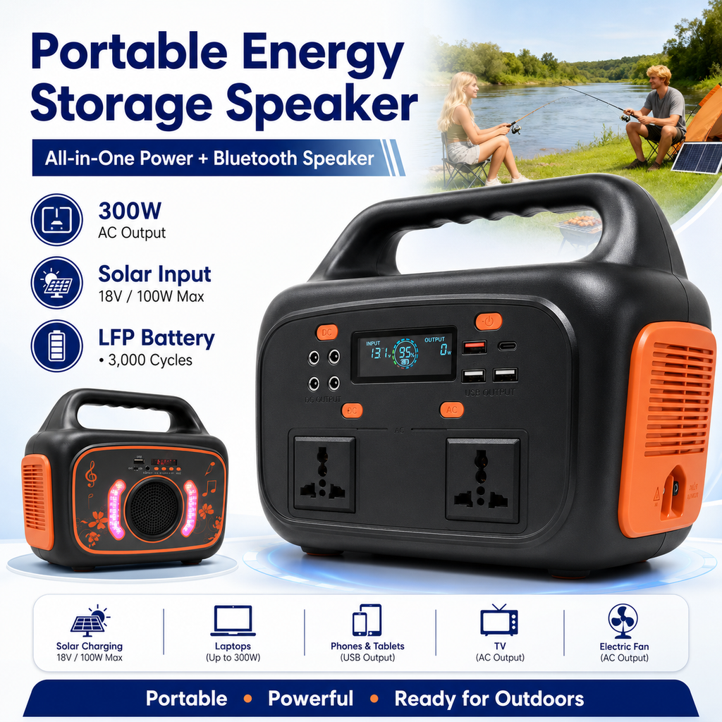 300W AI Portable Power Bank with Built-in Speaker (LY Series)
