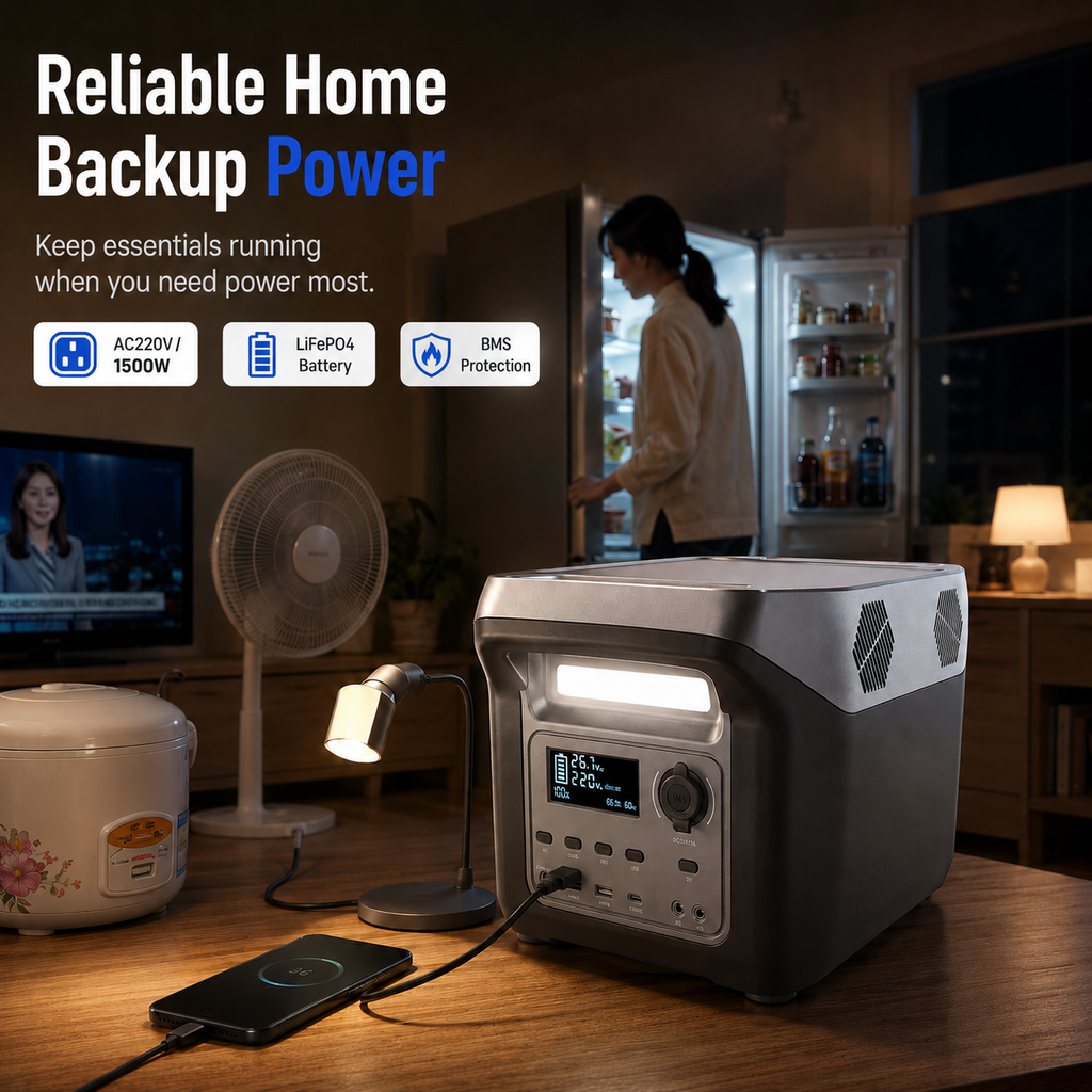 1500W  Portable Power Station (F Series 1100-1536Wh)