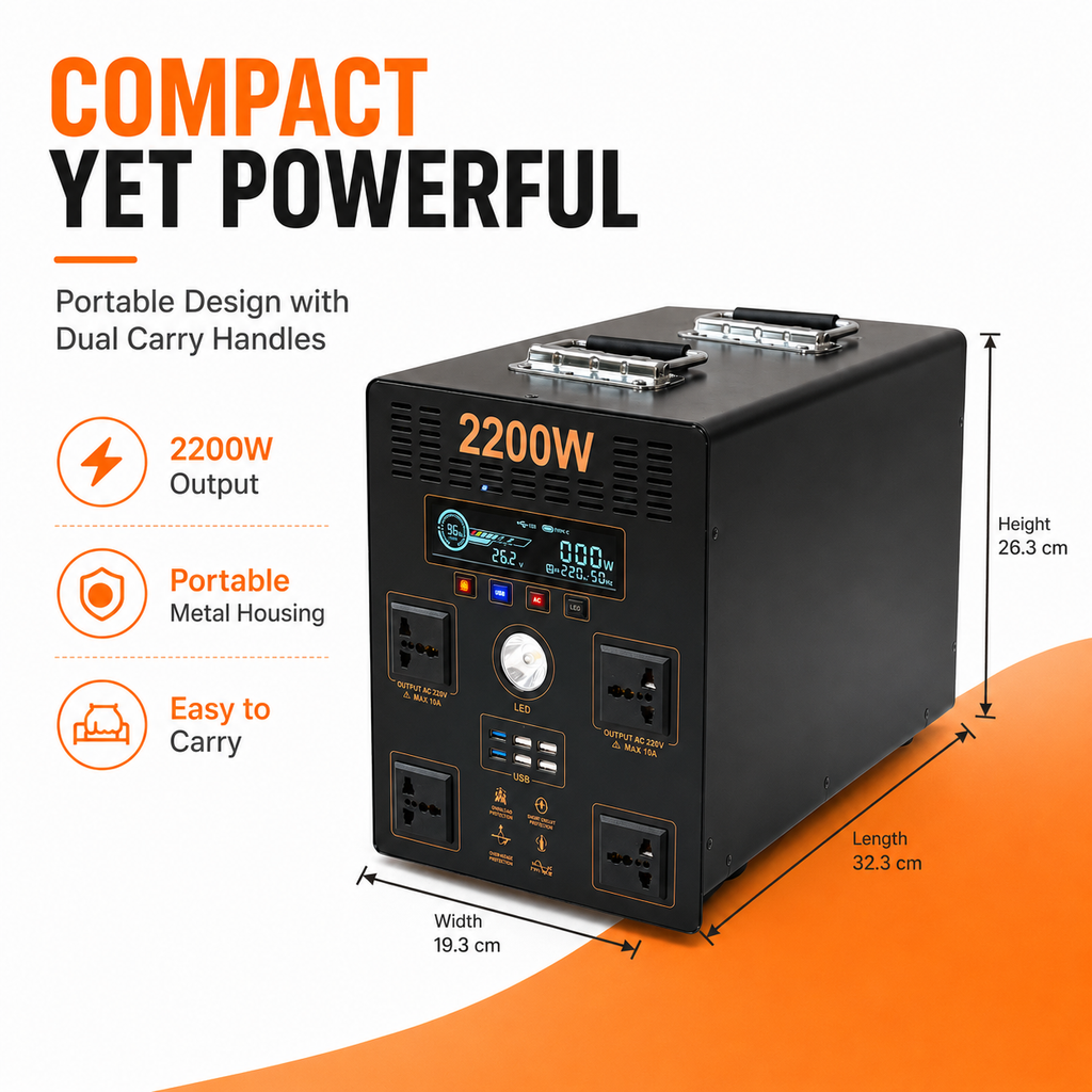 2.2KW Energy storage power (B-series 1500Wh-2560Wh)