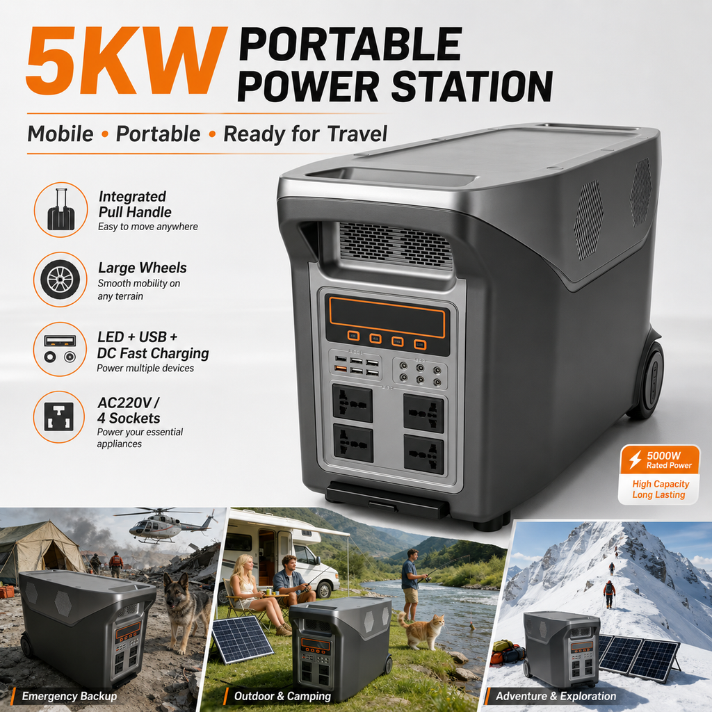 5KW trolley box energy storage mobile power station (FL series 4096-5888Wh)