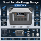 2000W  Portable Power Station (F Series 1536-2636.8Wh)