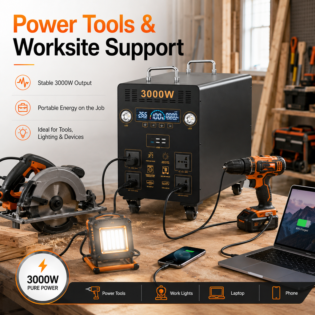 3KW Portable Power Station（B-series 2560Wh-5120Wh）