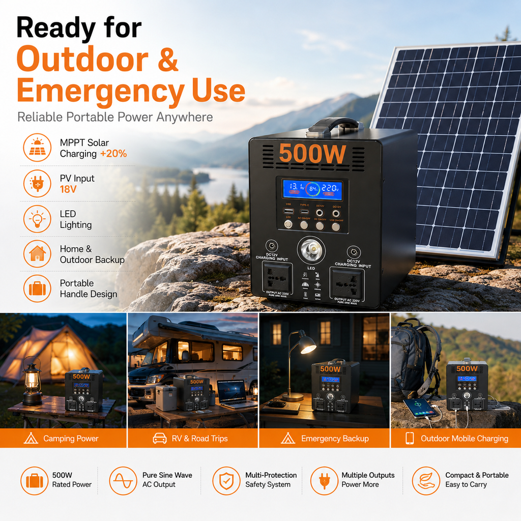 500W  Portable Power Station (B-series)