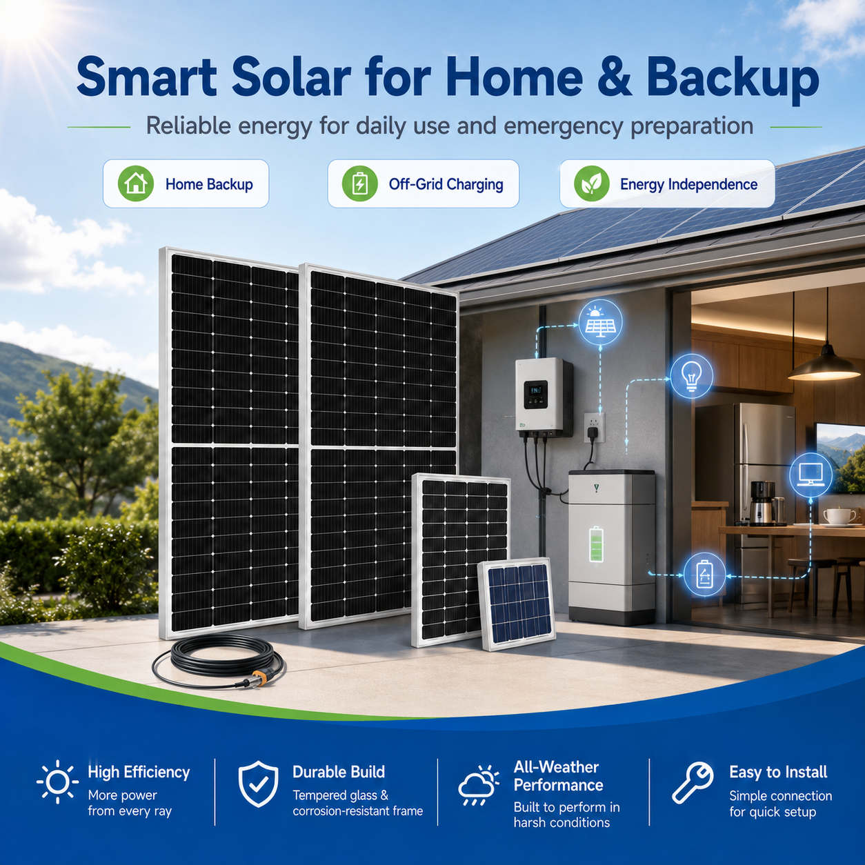 Solar photovoltaic panels